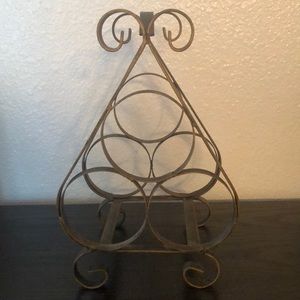 Three bottles wine 🍷 metal rack